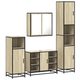 4Â Piece Bathroom Furniture SetÂ Sonoma Oak Engineered Wood