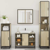 4Â Piece Bathroom Furniture SetÂ Sonoma Oak Engineered Wood - Side View