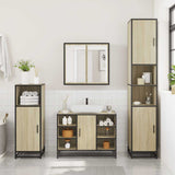 4Â Piece Bathroom Furniture SetÂ Sonoma Oak Engineered Wood - Top-Down View