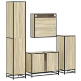4Â Piece Bathroom Furniture SetÂ Sonoma Oak Engineered Wood