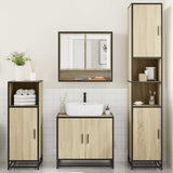4 Piece Bathroom Furniture Set Sonoma Oak Engineered Wood - Side View