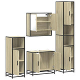 4 Piece Bathroom Furniture Set Sonoma Oak Engineered Wood