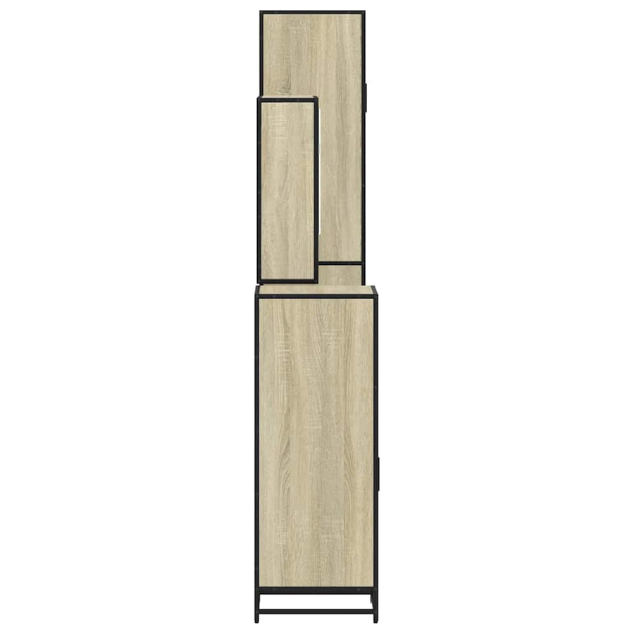 4 Piece Bathroom Furniture Set Sonoma Oak Engineered Wood