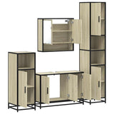 4Â Piece Bathroom Furniture SetÂ Sonoma Oak Engineered Wood