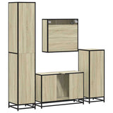 4Â Piece Bathroom Furniture SetÂ Sonoma Oak Engineered Wood