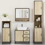 4Â Piece Bathroom Furniture SetÂ Sonoma Oak Engineered Wood - Side View