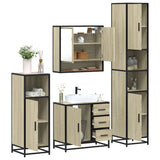 4Â Piece Bathroom Furniture SetÂ Sonoma Oak Engineered Wood