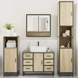 4Â Piece Bathroom Furniture SetÂ Sonoma Oak Engineered Wood