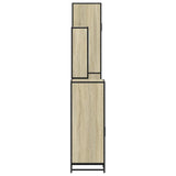 4Â Piece Bathroom Furniture SetÂ Sonoma Oak Engineered Wood - Close-Up Angle