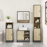 4Â Piece Bathroom Furniture SetÂ Sonoma Oak Engineered Wood