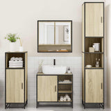 4Â Piece Bathroom Furniture SetÂ Sonoma Oak Engineered Wood - Top-Down View