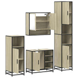 4Â Piece Bathroom Furniture SetÂ Sonoma Oak Engineered Wood