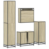 4Â Piece Bathroom Furniture SetÂ Sonoma Oak Engineered Wood