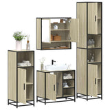 4Â Piece Bathroom Furniture SetÂ Sonoma Oak Engineered Wood