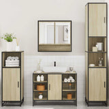 4Â Piece Bathroom Furniture SetÂ Sonoma Oak Engineered Wood - Top-Down View
