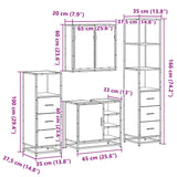 4Â Piece Bathroom Furniture SetÂ Sonoma Oak Engineered Wood - Extra Image