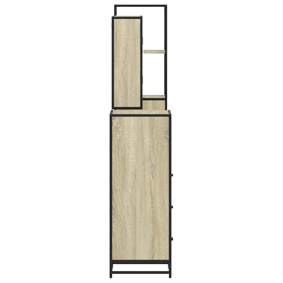 4Â Piece Bathroom Furniture SetÂ Sonoma Oak Engineered Wood