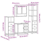 4Â Piece Bathroom Furniture SetÂ Sonoma Oak Engineered Wood