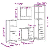 4Â Piece Bathroom Furniture SetÂ Sonoma Oak Engineered Wood - Extra Image