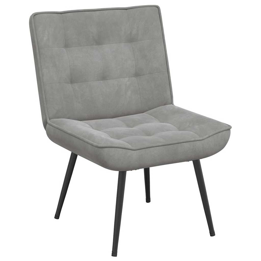 Relaxing Chair Light Grey 64x74x84 cm Velvet