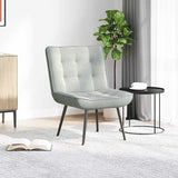 Relaxing Chair Light Grey 64x74x84 cm Velvet - Side View