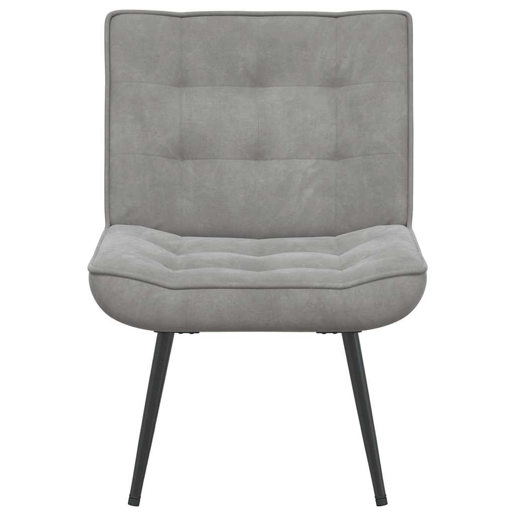 Relaxing Chair Light Grey 64x74x84 cm Velvet