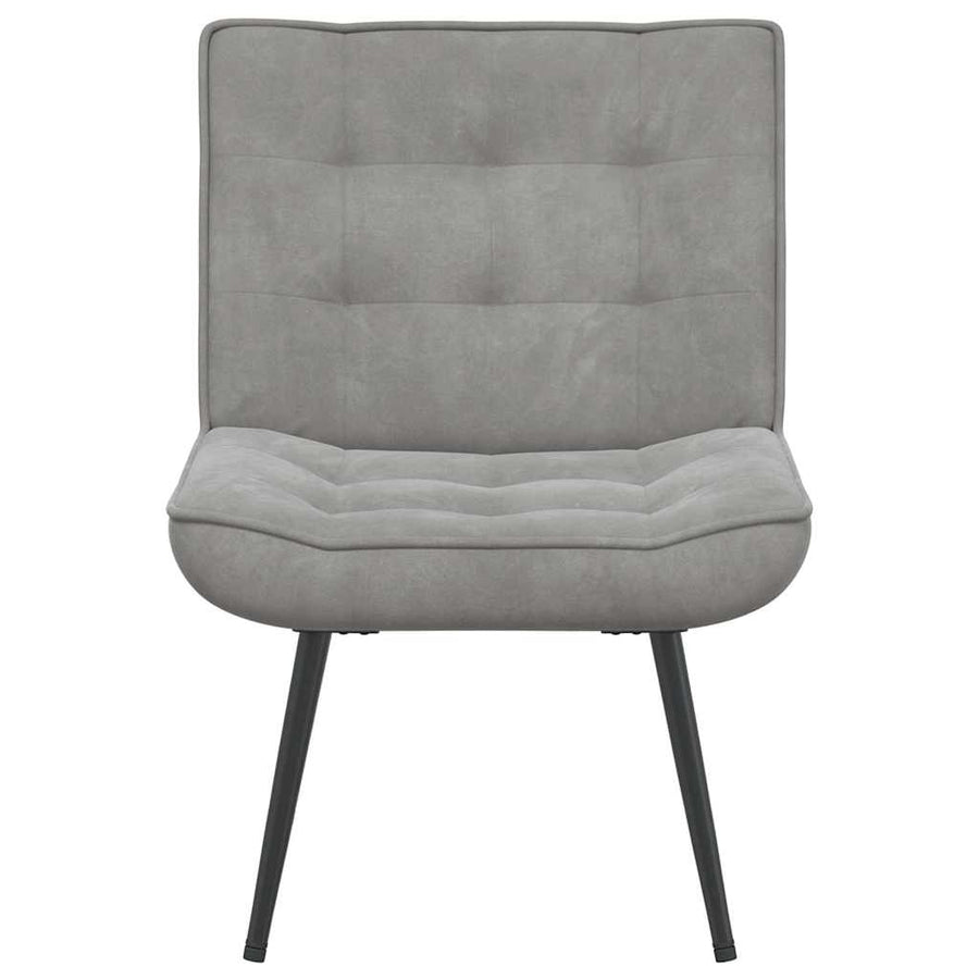 Relaxing Chair Light Grey 64x74x84 cm Velvet