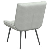 Relaxing Chair Light Grey 64x74x84 cm Velvet - Rear View