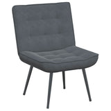 Relaxing Chair Dark Grey 64x74x84 cm Velvet - Front View