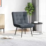 Relaxing Chair Dark Grey 64x74x84 cm Velvet - Side View