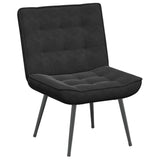 Relaxing Chair Black 64x74x84 cm Velvet - Front View