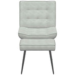 Relaxing Chair with Stool Light Grey Velvet