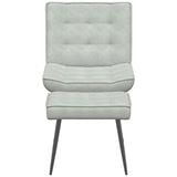 Relaxing Chair with Stool Light Grey Velvet - 45-Degree Angle