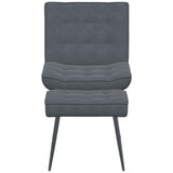 Relaxing Chair with Stool Dark Grey Velvet