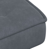Relaxing Chair with Stool Dark Grey Velvet
