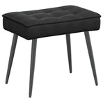 Relaxing Chair with Stool Black Velvet
