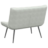 Bench Light Grey 110x74x84 cm Velvet - Rear View