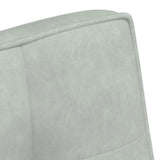 Bench Light Grey 110x74x84 cm Velvet - Close-Up Angle