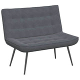 Bench Dark Grey 110x74x84 cm Velvet - Front View