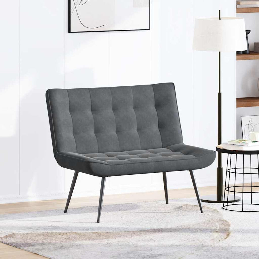 Bench Dark Grey 110x74x84 cm Velvet