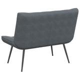 Bench Dark Grey 110x74x84 cm Velvet - Rear View