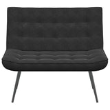 Bench Black 110x74x84 cm Velvet - Top-Down View
