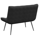 Bench Black 110x74x84 cm Velvet - Rear View