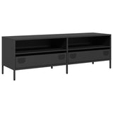 TV Cabinet Black 135x39x43.5 cm Cold-rolled Steel - Front View