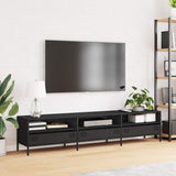 TV Cabinet Black 202x39x43.5 cm Cold-rolled Steel - Side View