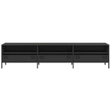 TV Cabinet Black 202x39x43.5 cm Cold-rolled Steel - Top-Down View