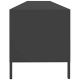 TV Cabinet Black 202x39x43.5 cm Cold-rolled Steel - Rear View