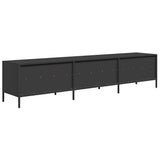 TV Cabinet Black 202x39x43.5 cm Cold-rolled Steel - Close-Up Angle