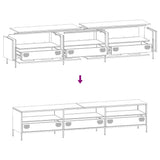 TV Cabinet Black 202x39x43.5 cm Cold-rolled Steel - Extra Image