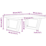 Basin Shelf Wall Mounted Steel and Solid Wood Beech - Extra Image